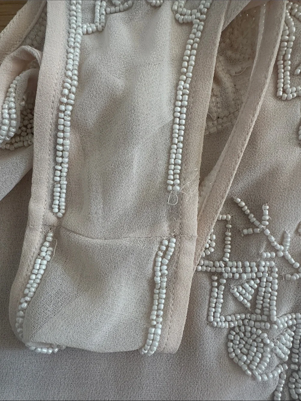 Free People Beaded Sheer Top